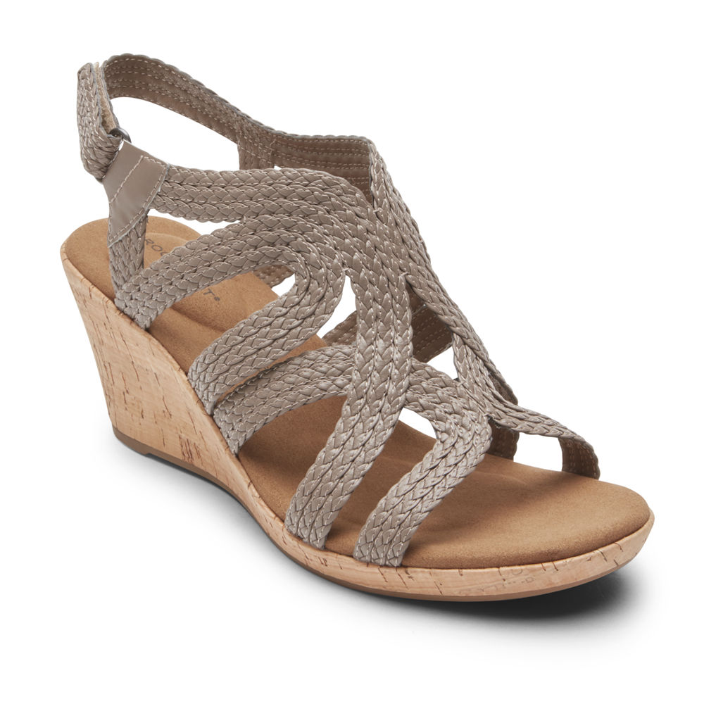 Rockport Sandaler Dame Grå - Briah Braided - FQYS38107